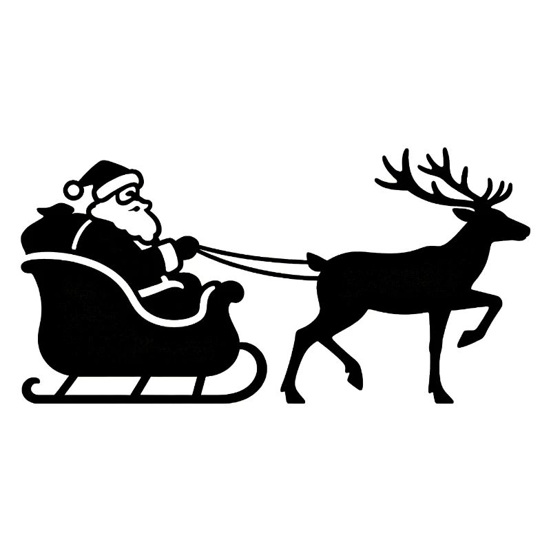 Santa Sleigh Silhouette