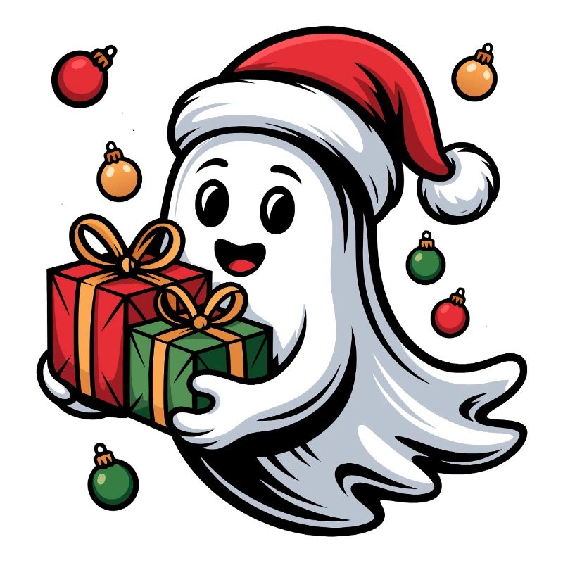 Weihnachtsgeist mit Geschenken