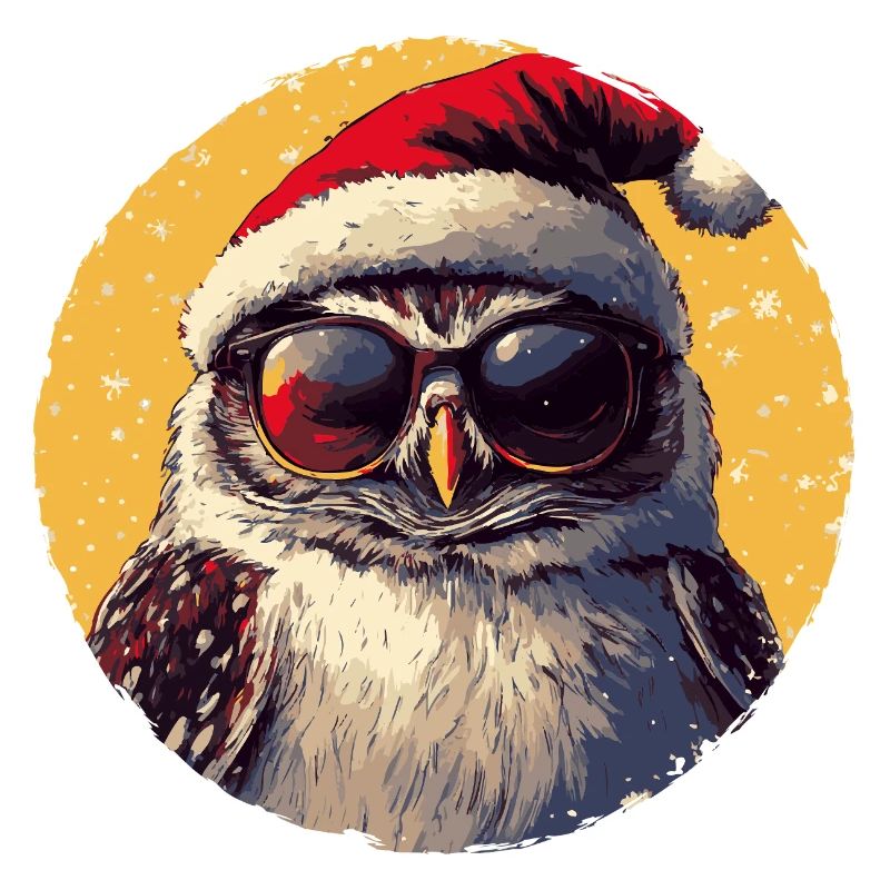SantaEule mit Sonnenbrille