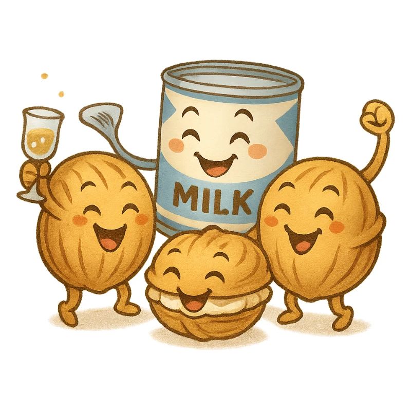 Condensed milk with nut biscuits