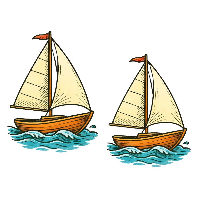 Zwei Segelboote