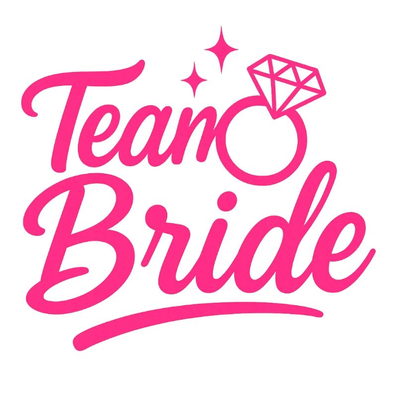 Team Bride Pink Ring Script