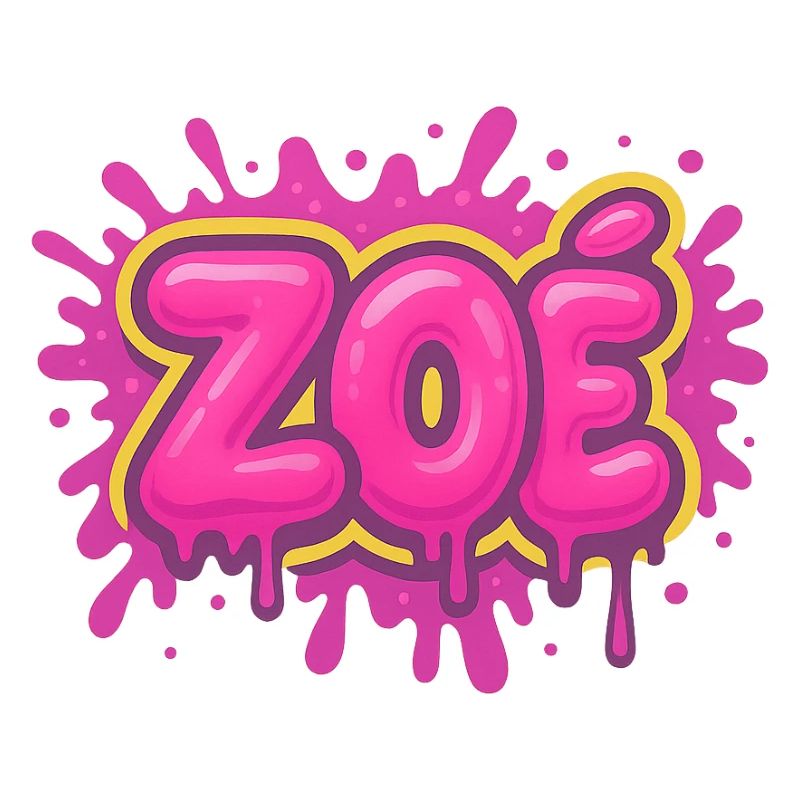 Graffiti Zoe Name Gift Ideal Printable