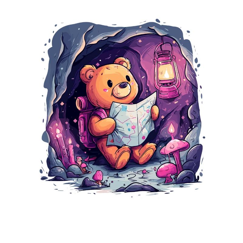 Teddy bear on a discovery tour