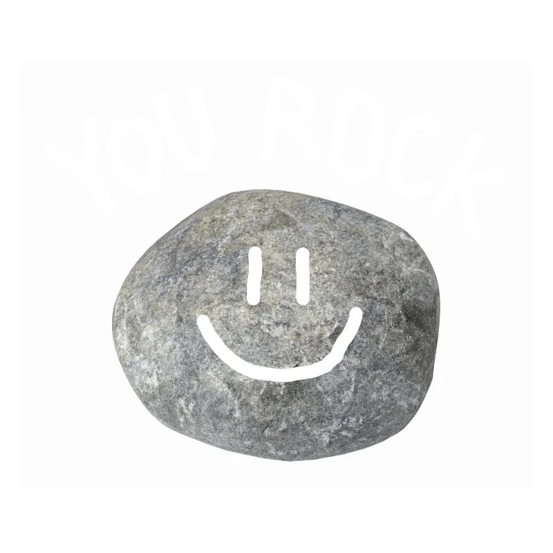 You Rock Minimal Statement Pebble
