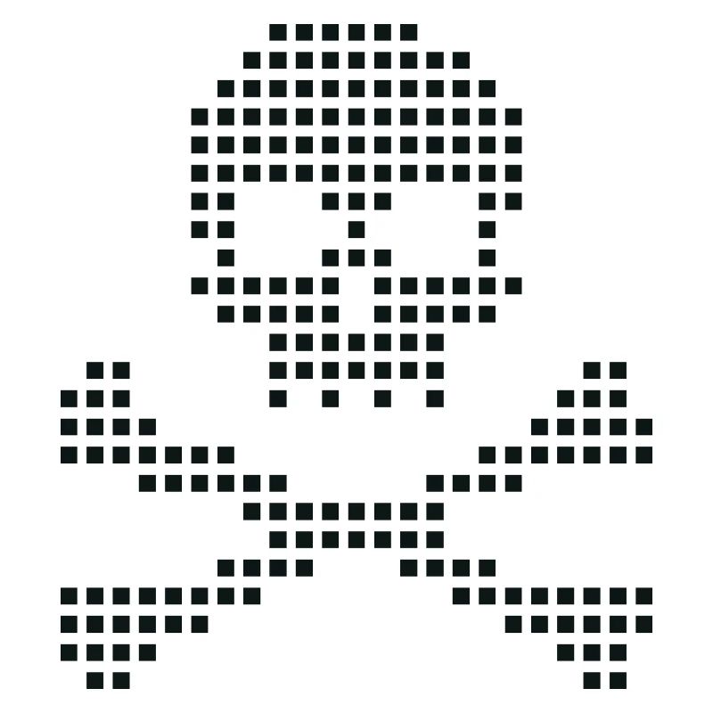 Pixel Skull Crossbones