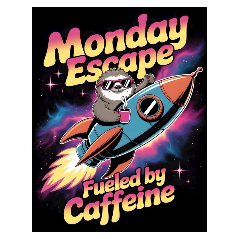 Monday Escape Sloth in Rocket