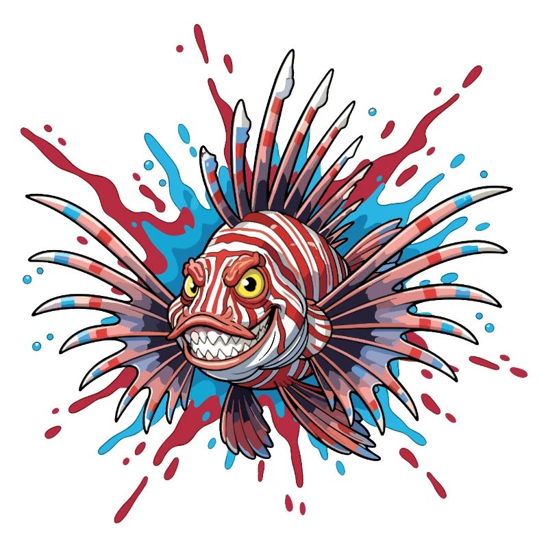 Poisson épineux avec un accent coloré