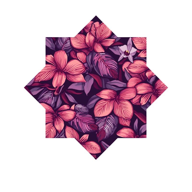 Pink tropical floral pattern