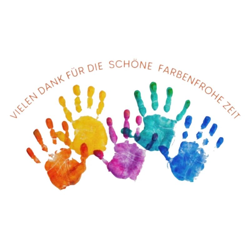 Farbenreiche Handabdrücke Dankzeit