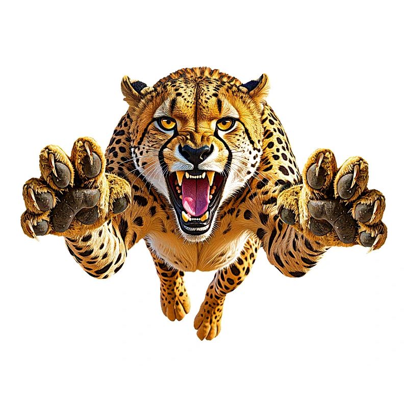 Guépard dans le saut