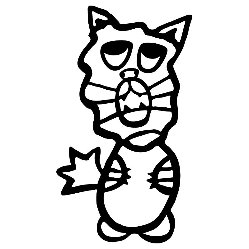 Katze cool und crazy mit Stencil - Silhouette