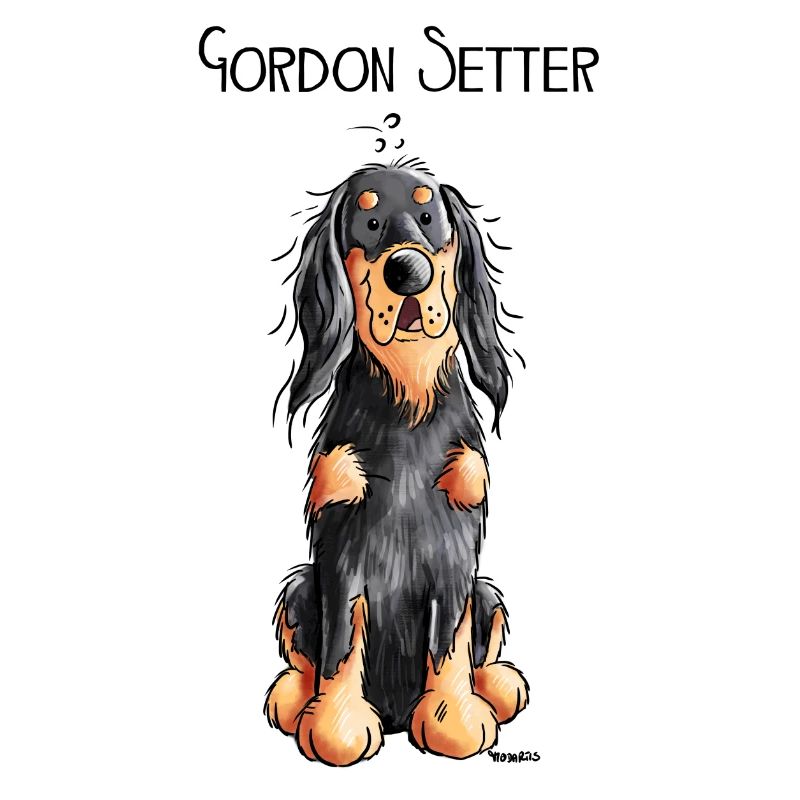 Funny Gordon Setter - Hund - Comic - Hunderasse