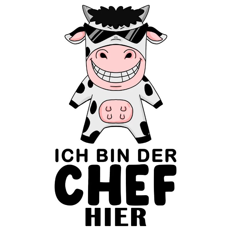 Chef Spruch mit Kuh Motiv