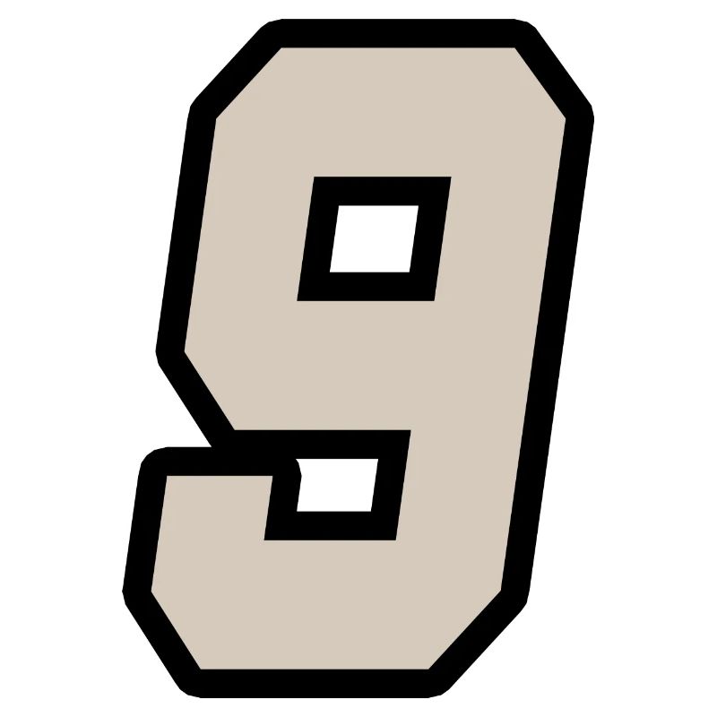 Nummer 9 Zahl 9 Nummer neun 9.