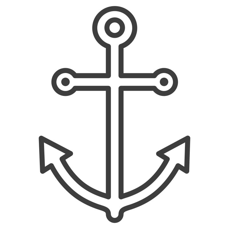 Nautical Anchor Line Art Design
