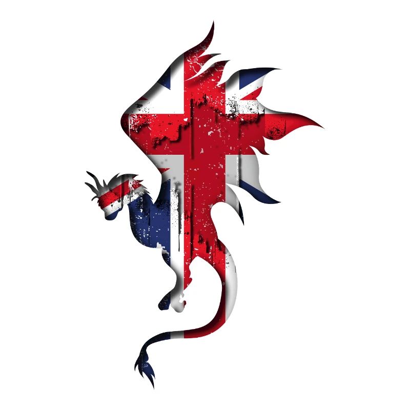 Drapeau de la Grande-Bretagne - Royaume-Uni - Silhouette