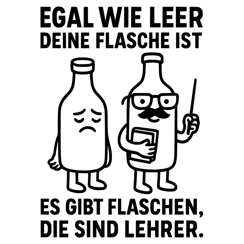 Blague sur le professeur vide de bouteille