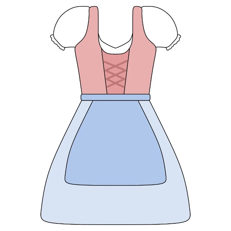Traditionelles bayerisches Dirndl Design