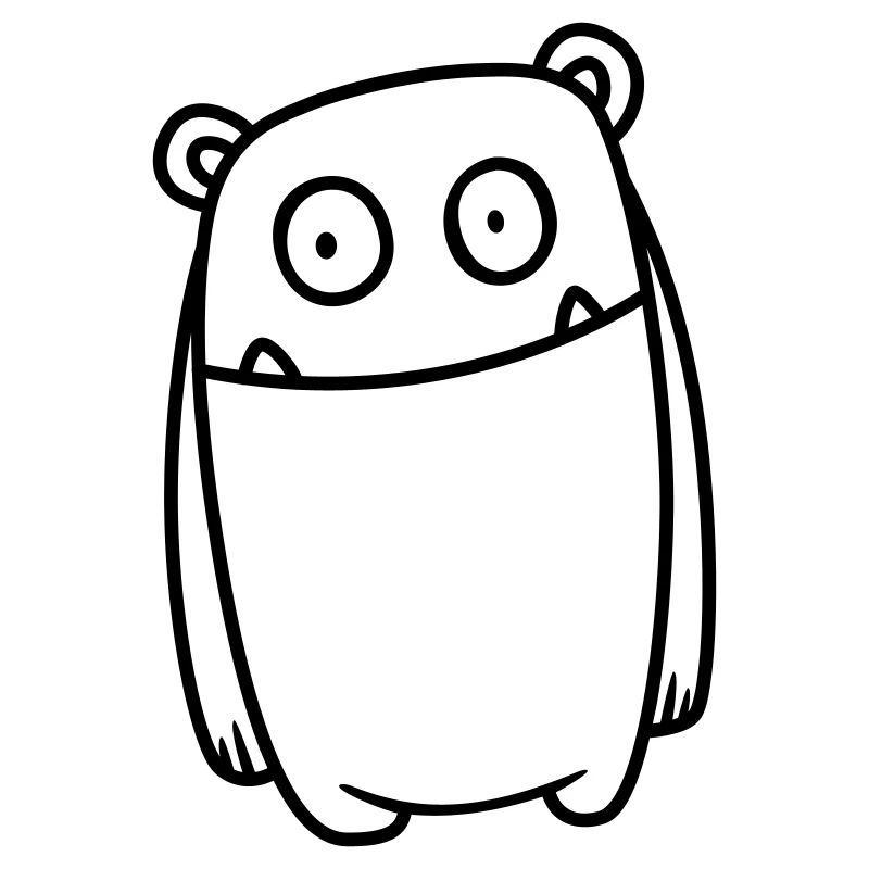 Monster Cheerful - Conception de bande dessinée Kawaii drôle