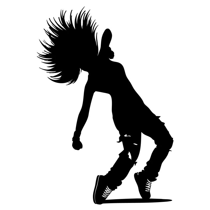 B-Girl Silhouette – Breakdance Power Move