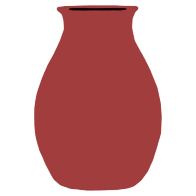 Silhouette de vase en terre cuite