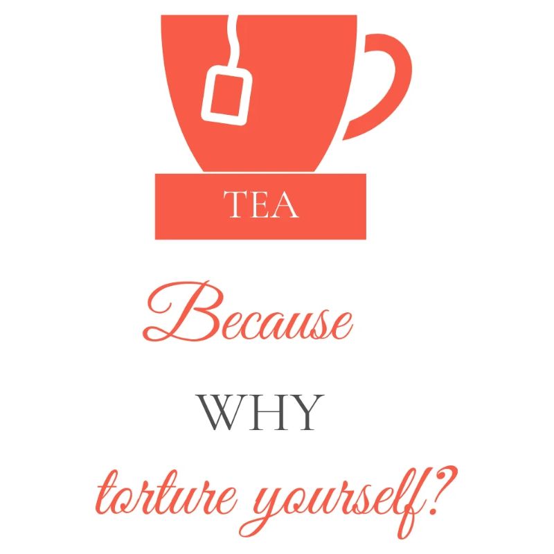TEA-RIFFIC (Bright Red + Grey)