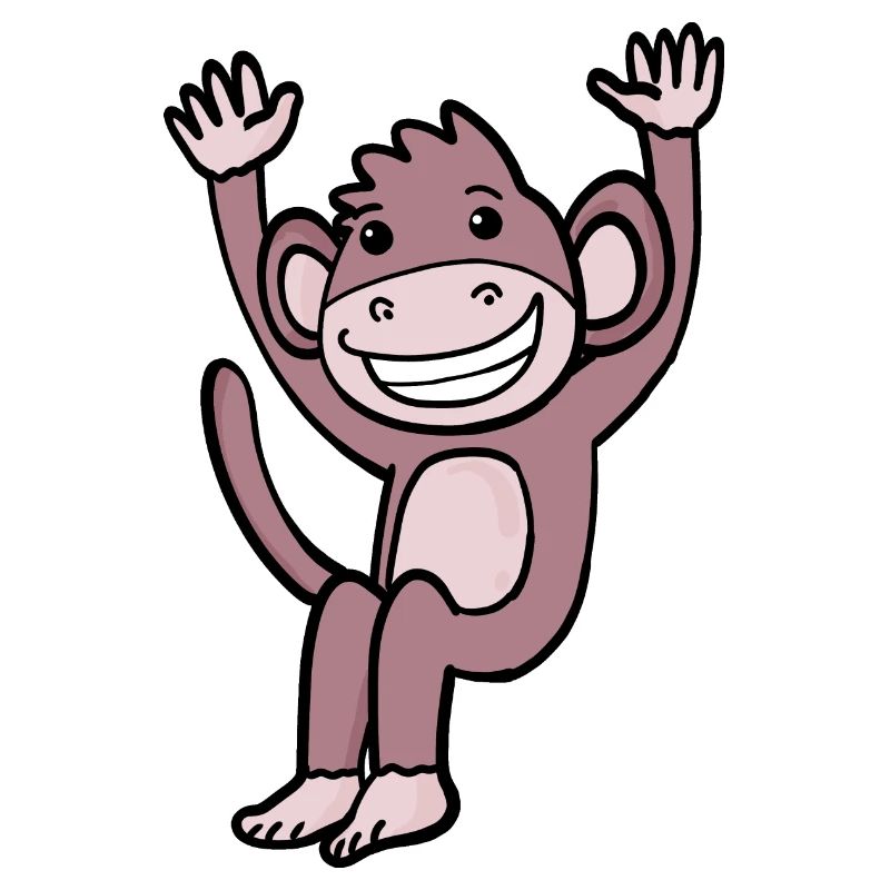 Mignon singe qui rit