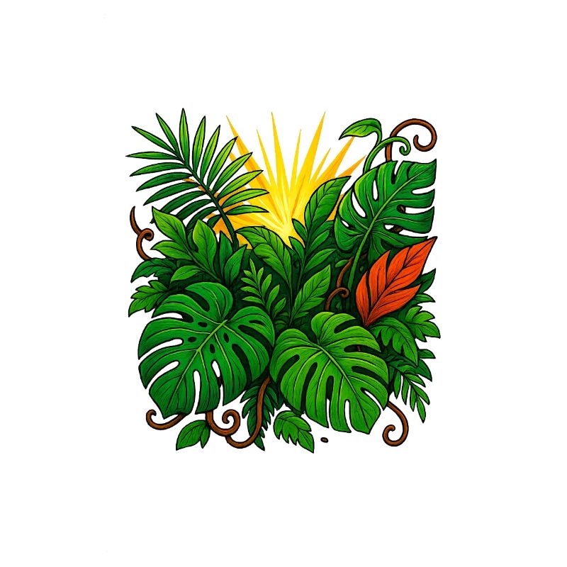 Rayon de soleil Explosion de jungle