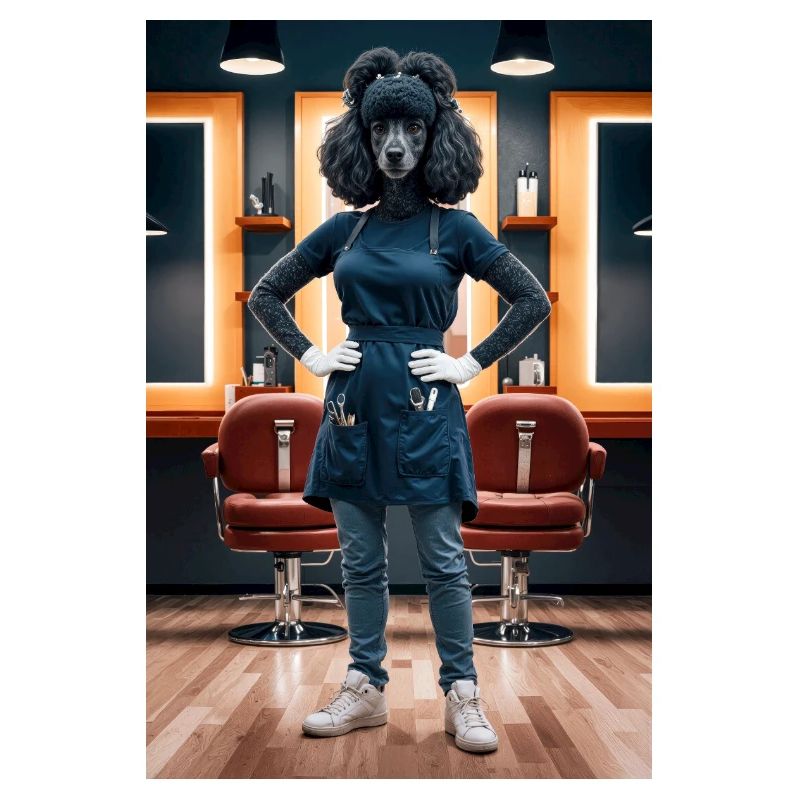 Coiffeur caniche humanoïde
