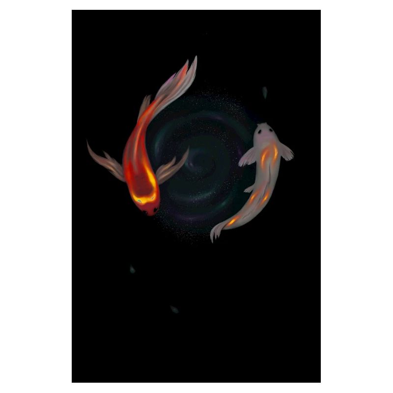 Poisson koï dans le tourbillon étoilé
