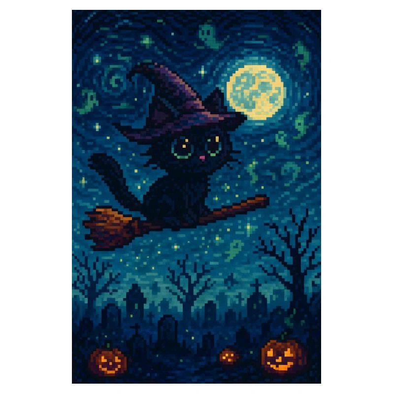 Jeu Halloween chat comme sorcière