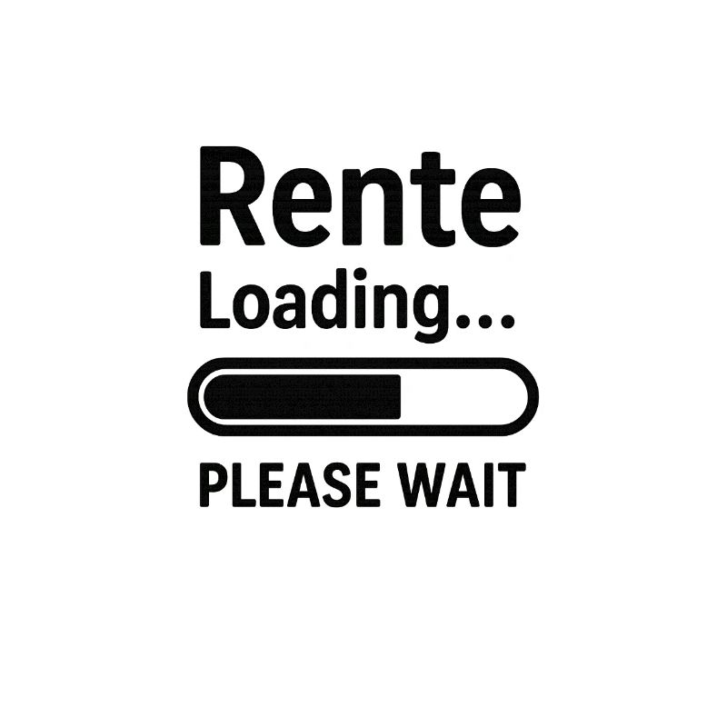 Funny pension saying with progress bar