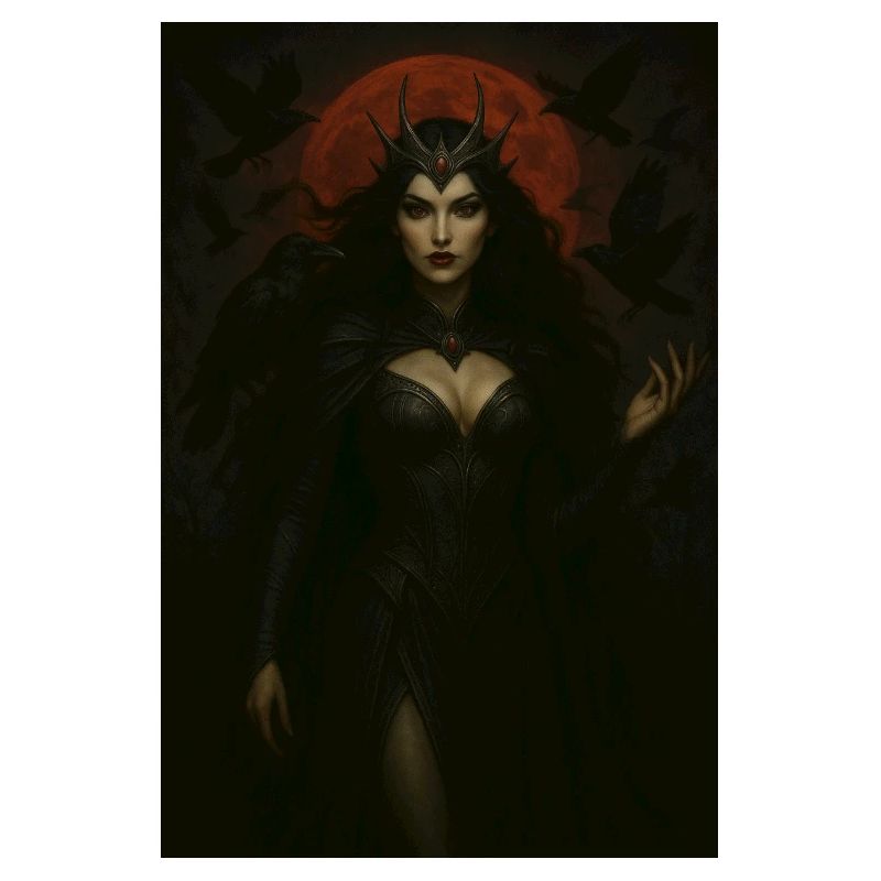 Dark Goddess and Crows – Red Moon