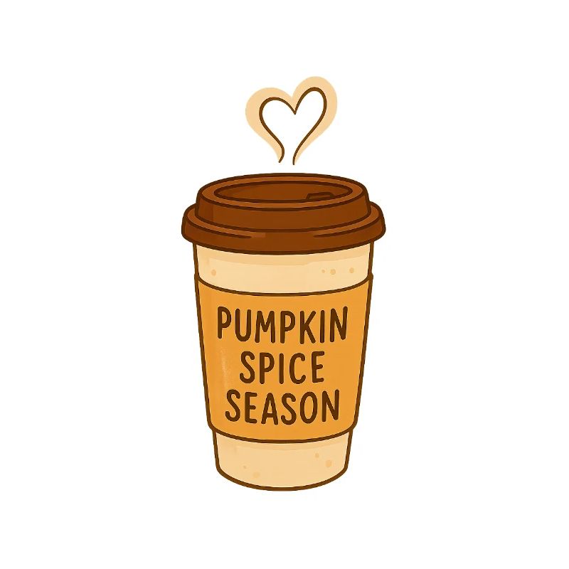 Conception de tasse à café de saison d’épices de citrouille