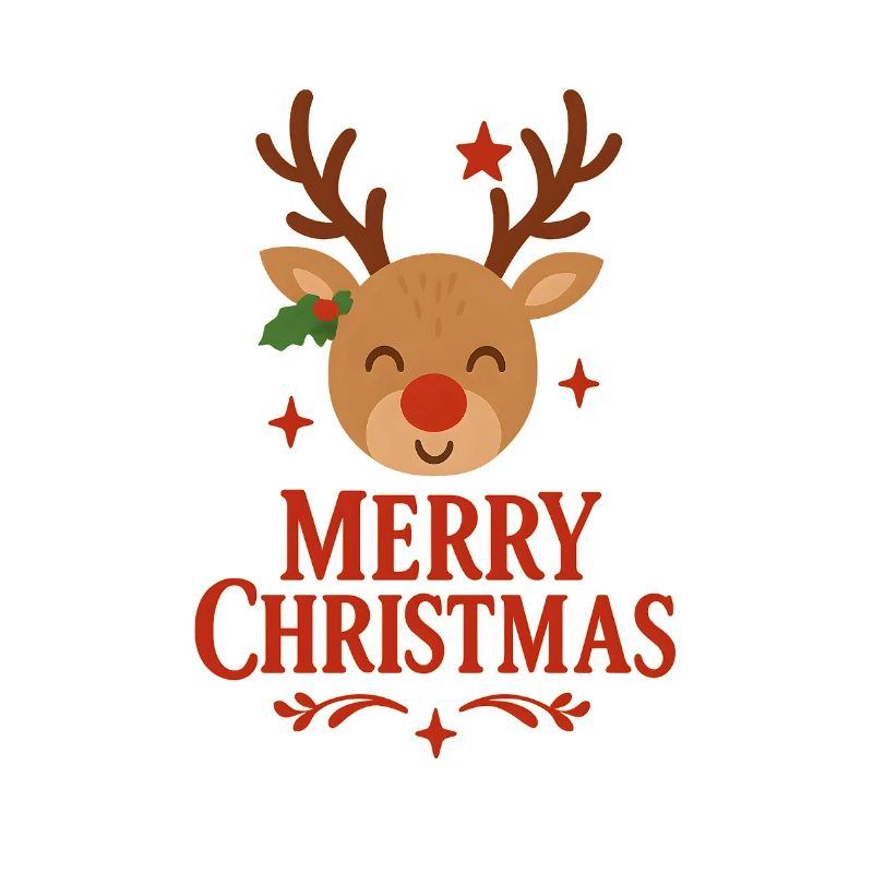 Cerf Rudolph Joyeux Noël doux
