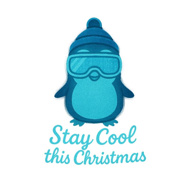 Reste au frais de Penguin de Noël