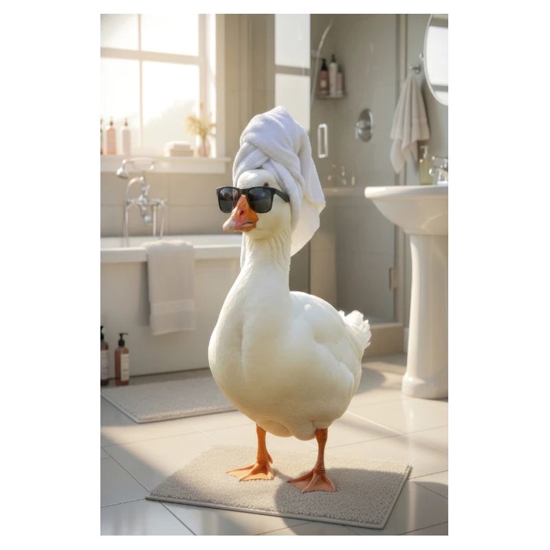 Turban de canard de spa en serviette