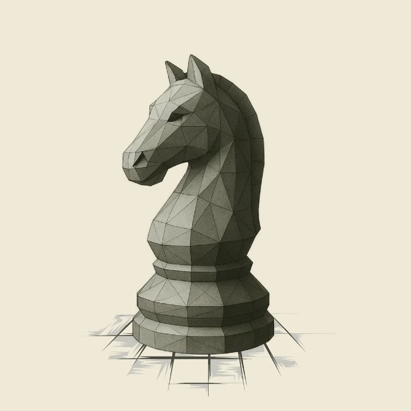 Conception du cavalier d’échecs à faible polygonisme