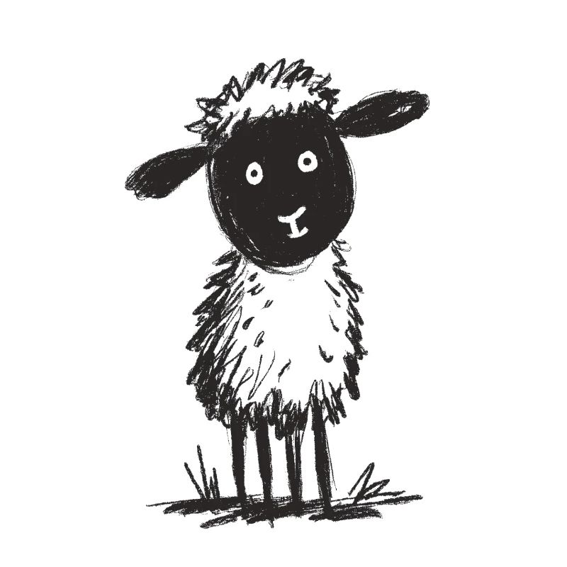 Fluffiges Doodle Schaf
