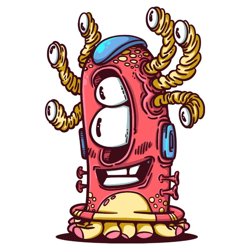 Bunte Monster-Tentakel