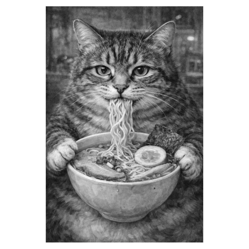 Katzen Ramen nuddeln 