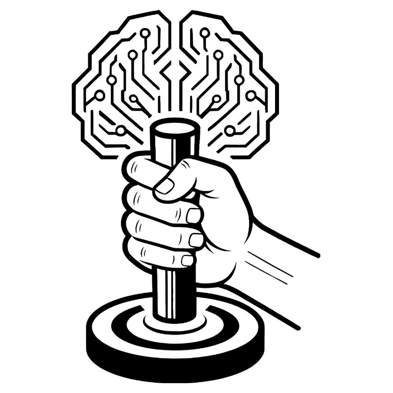 Intelligence artificielle cyborg du cerveau numérique