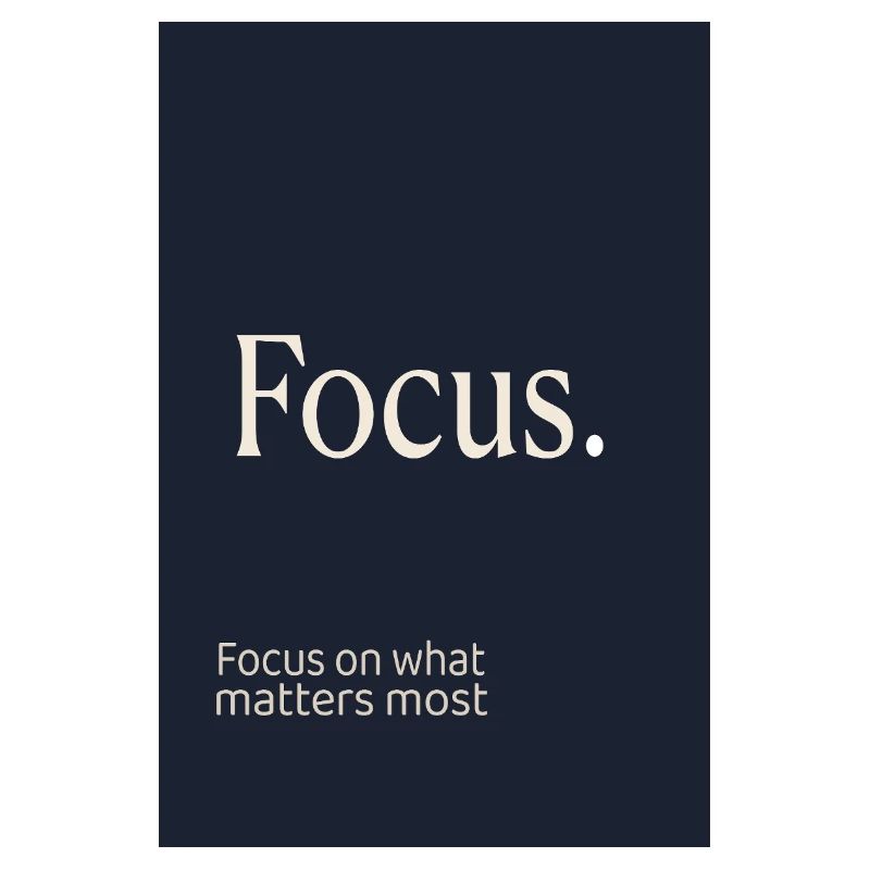 Focus. Minimalistisches Motivation Design
