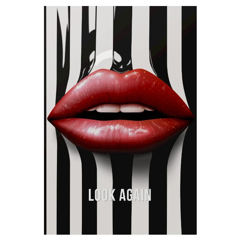 Look Again Lips Fashion Statement Design