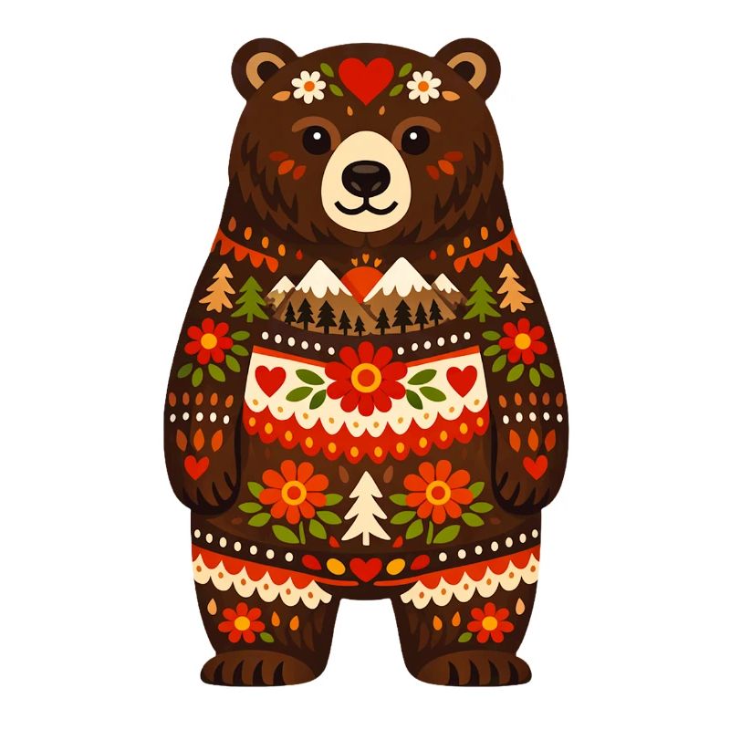 Bear in Folk Style