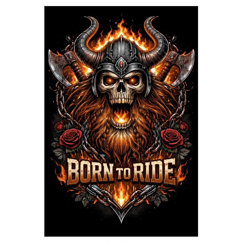 Born to Ride – Biker Skull