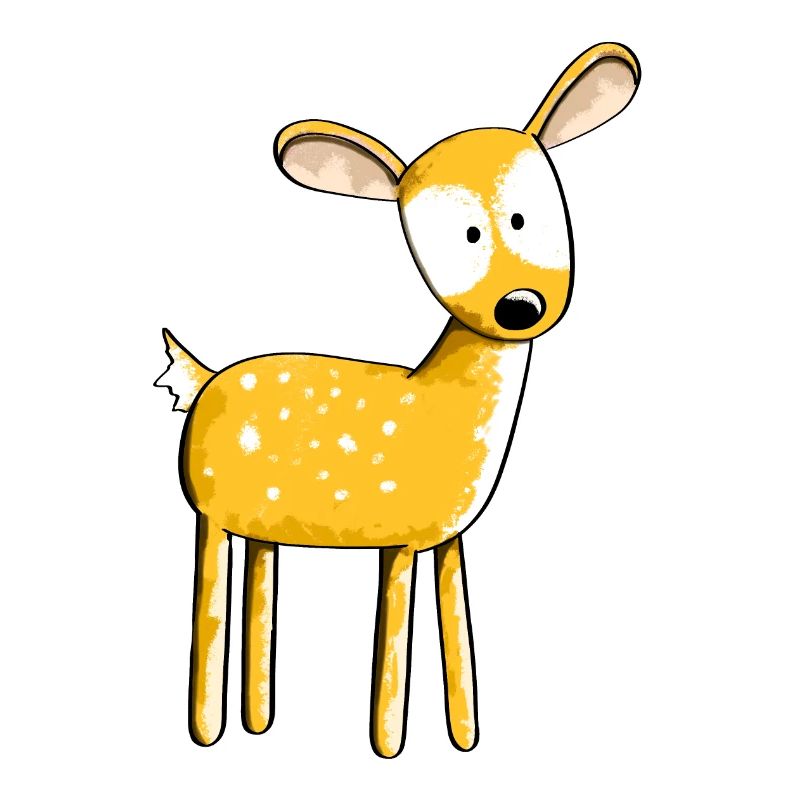 Süßes Rehkitz - Reh - Rehe - Ren - Hirsch - Comic