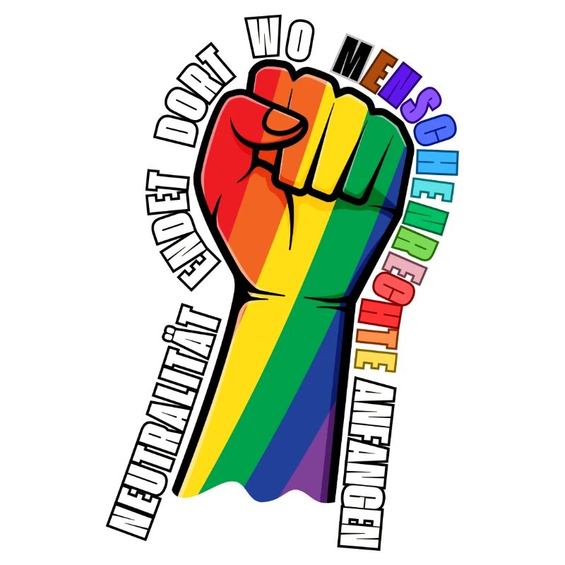 Statement-Sticker Menschenrechte