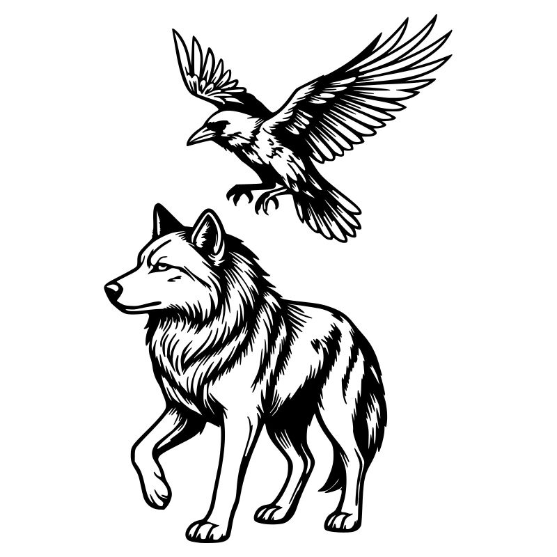 Wolf & Raven